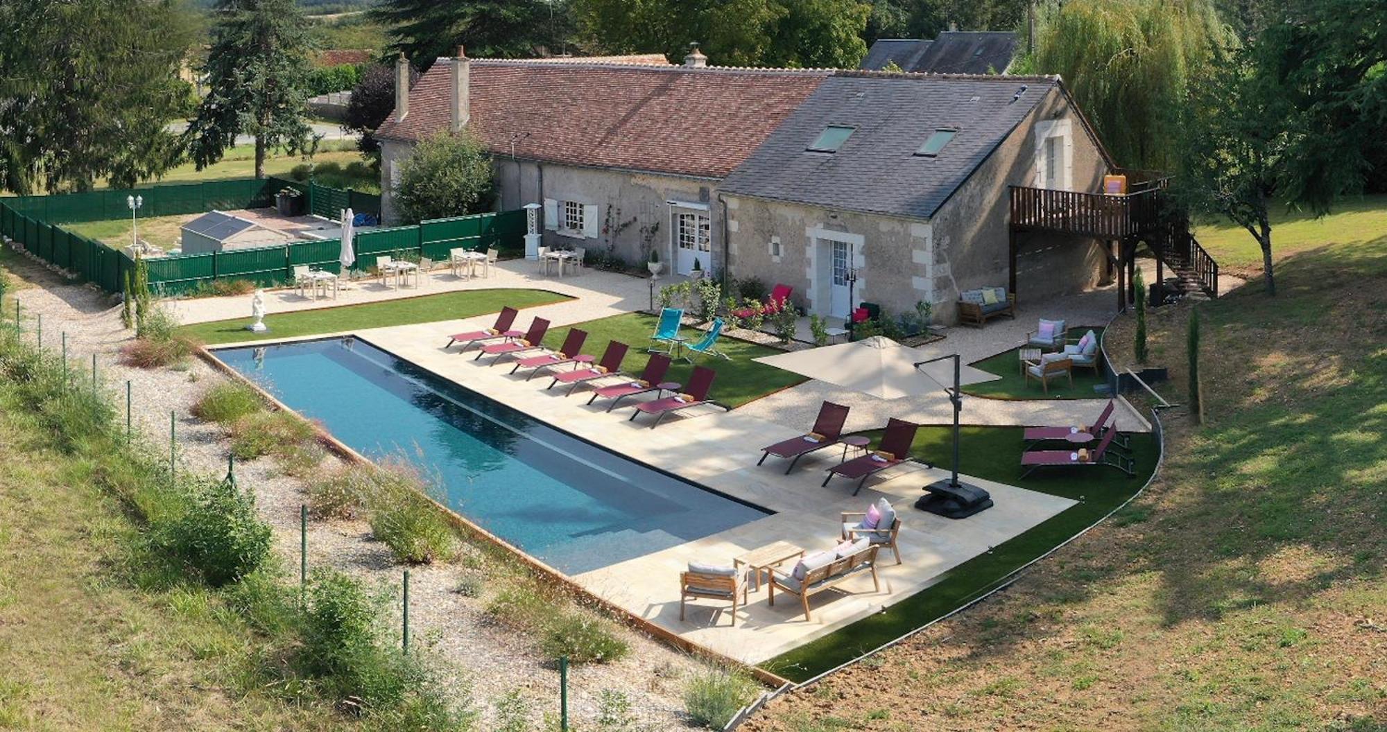 Sans Souci Bed And Breakfast Luxe Heated Pool And Restaurant Luzillé Екстериор снимка